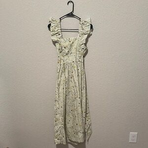 Floral Ruffle Sleeve Dress
